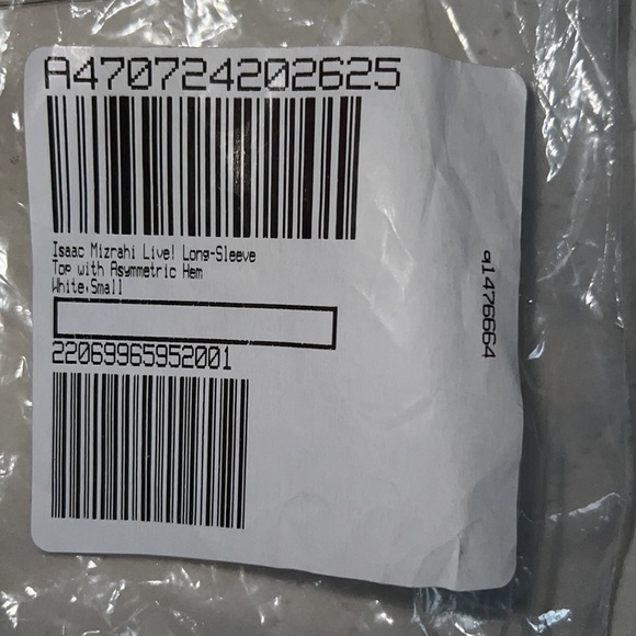 NWT! Isaac Mizrahi Asymmetrical Long Sleeve Shirt - Picture 4 of 5